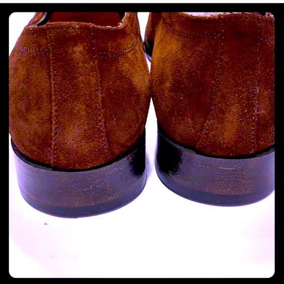 NWOT/ NEW Zara Man Cognac Suede Oxford Shoes: 8.5 - Picture 5 of 9